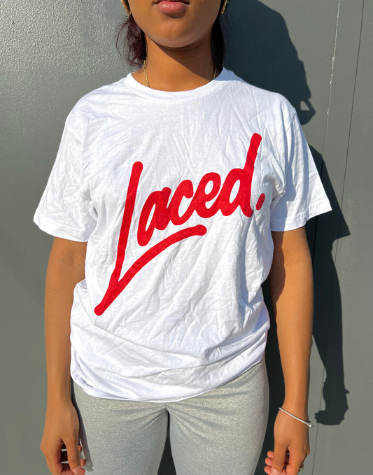 Laced White Tee